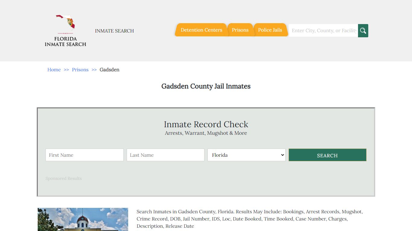 Gadsden County Jail Inmates | Florida Inmate Search